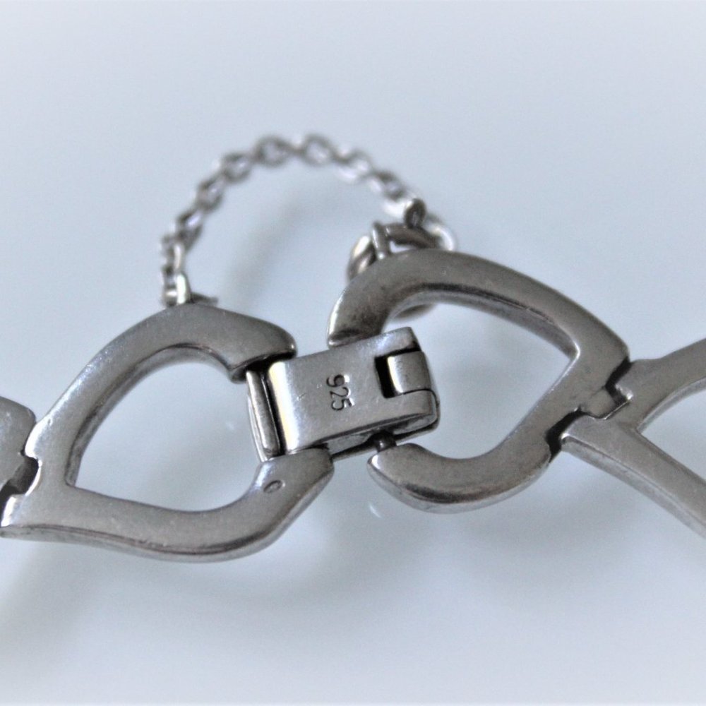 SAINT LAURENT STERLING SILVER HEART NECKLACE - Picture 4 of 8